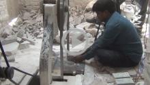 Undercut Stone Craving - Varanasi 