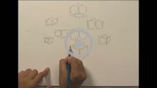 Product Drawing_Circles (drawn on each seen surface of a cube)