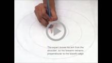 Concentric Circles drawn in anti-clockwise direction outwards on a Circular Grid